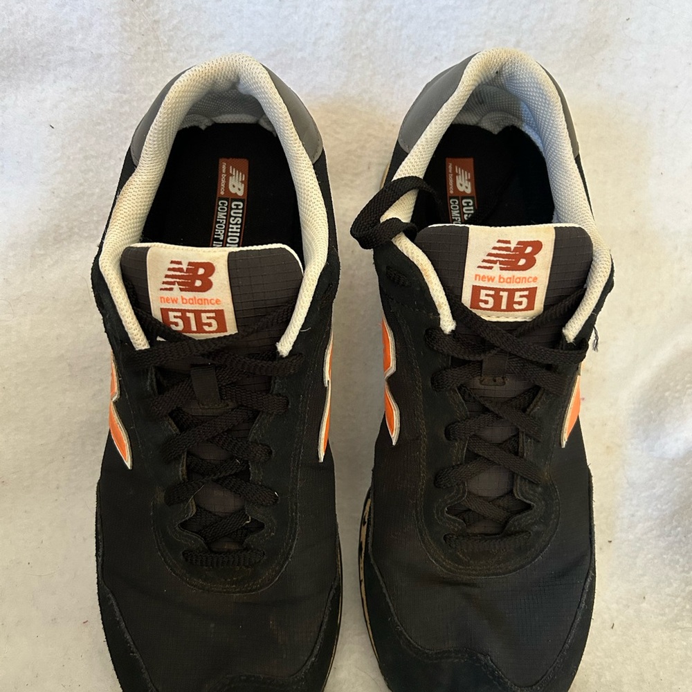 New Balance 515 Black and Orange Athletic Shoes